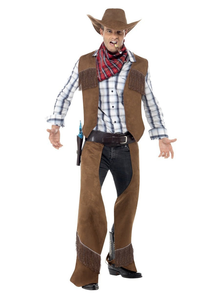 Fringe Cowboy Costume Adult Brown_4