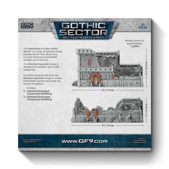 Censorium Damaged and Destroyed Gothic Sector Mundis Imperialis Miniature Game by Gale force Nine 2