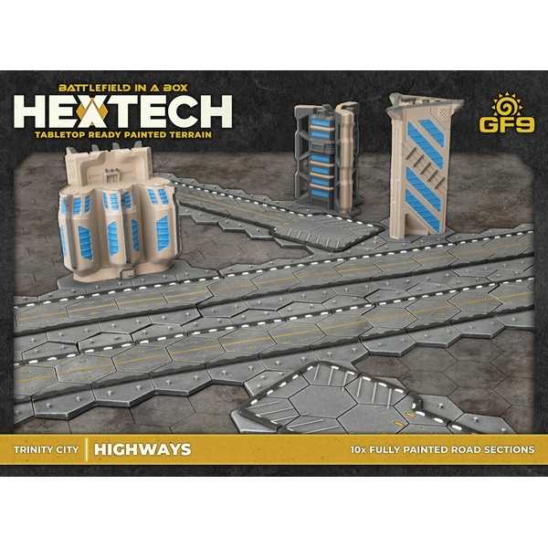 Hextech Tabletop Ready Painted Terrain: Trinity City - Highways 1