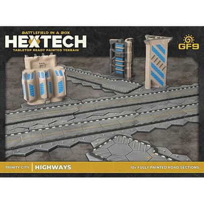 Hextech Tabletop Ready Painted Terrain: Trinity City - Highways 1