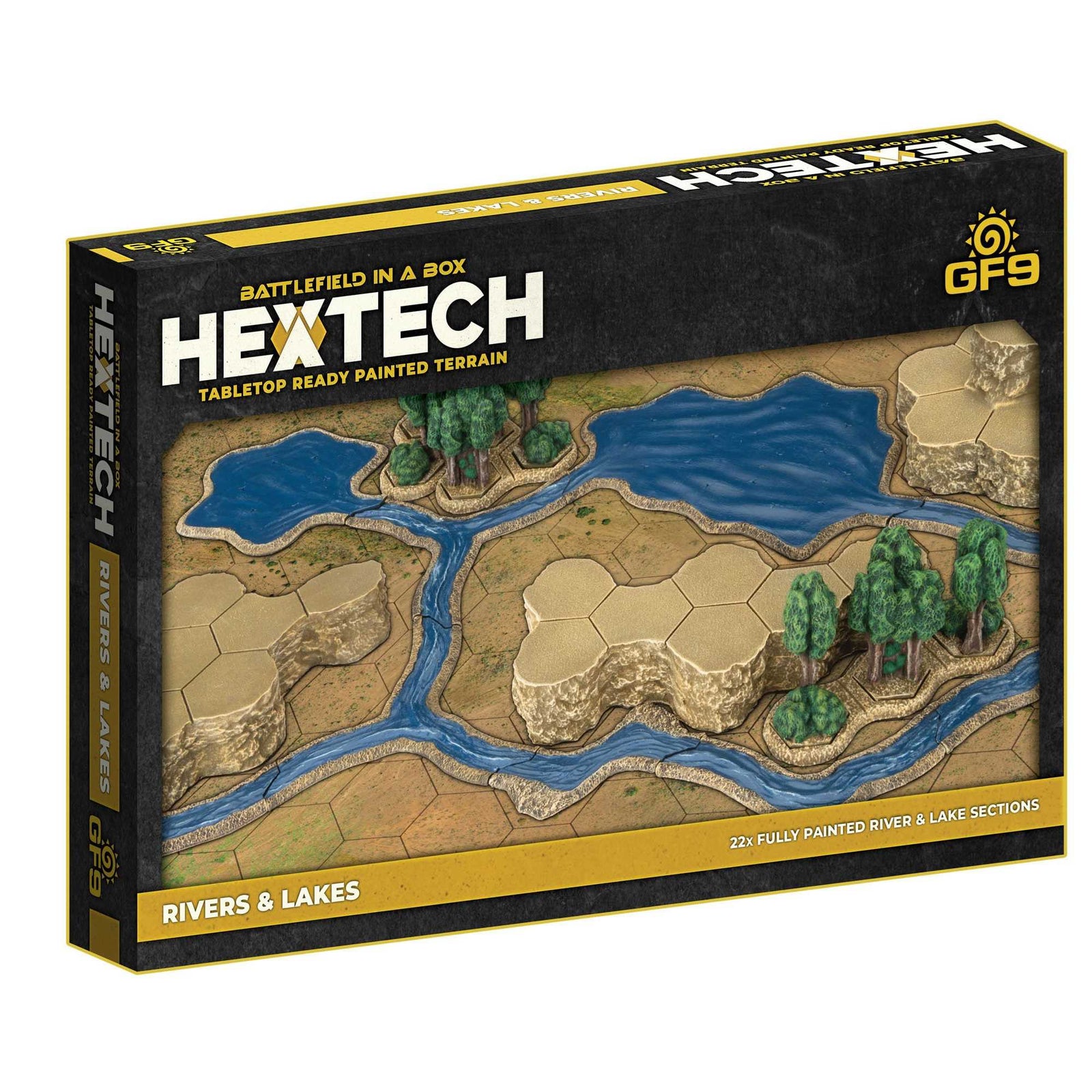 Hextech Tabletop Ready Painted Terrain: Rivers and Lakes 1