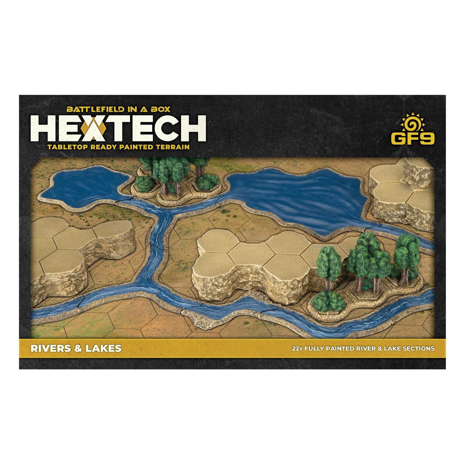 Hextech Tabletop Ready Painted Terrain: Rivers and Lakes 2