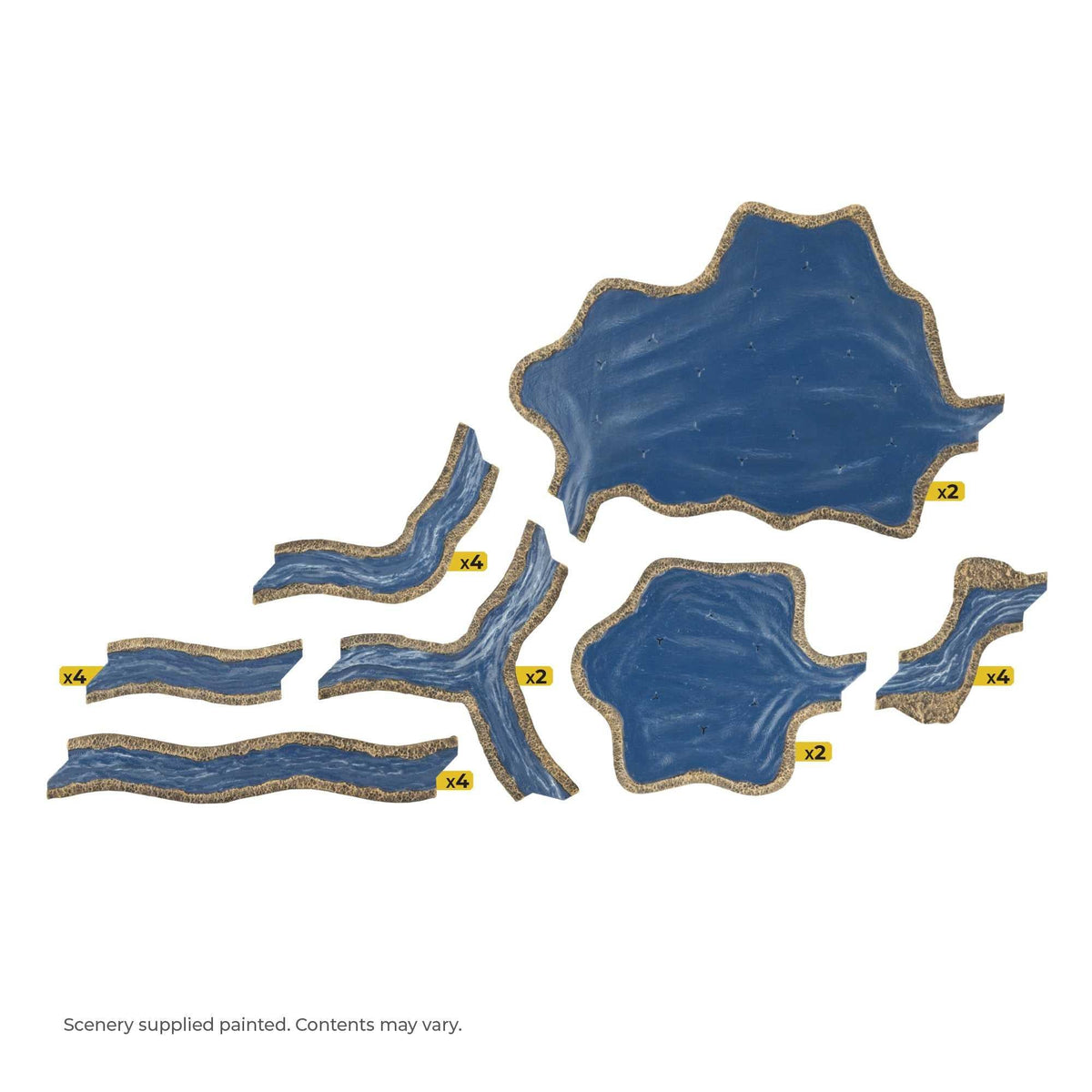 Hextech Tabletop Ready Painted Terrain: Rivers and Lakes 3