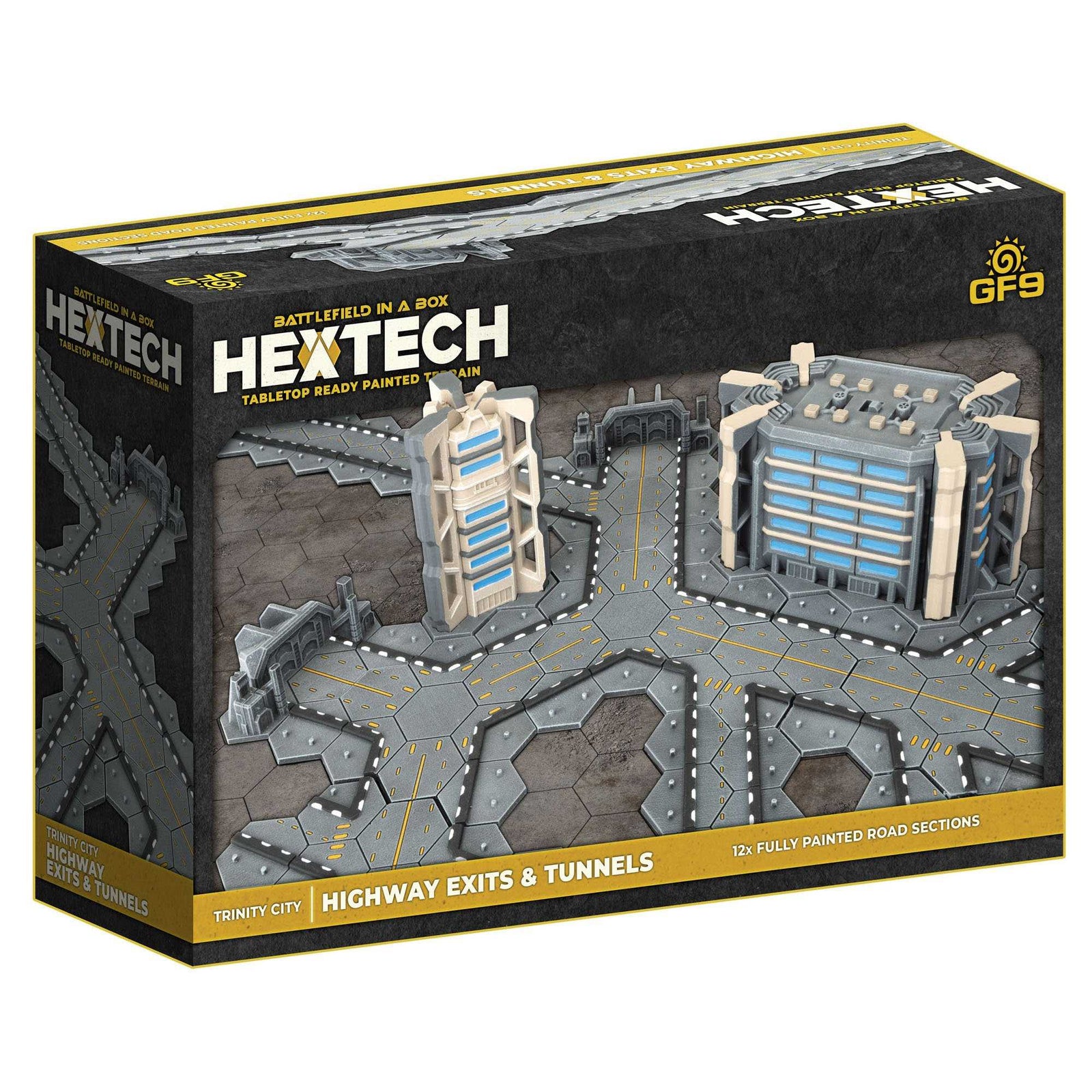 Hextech Tabletop Ready Painted Terrain: Trinity City Highway Exits and Tunnels 1