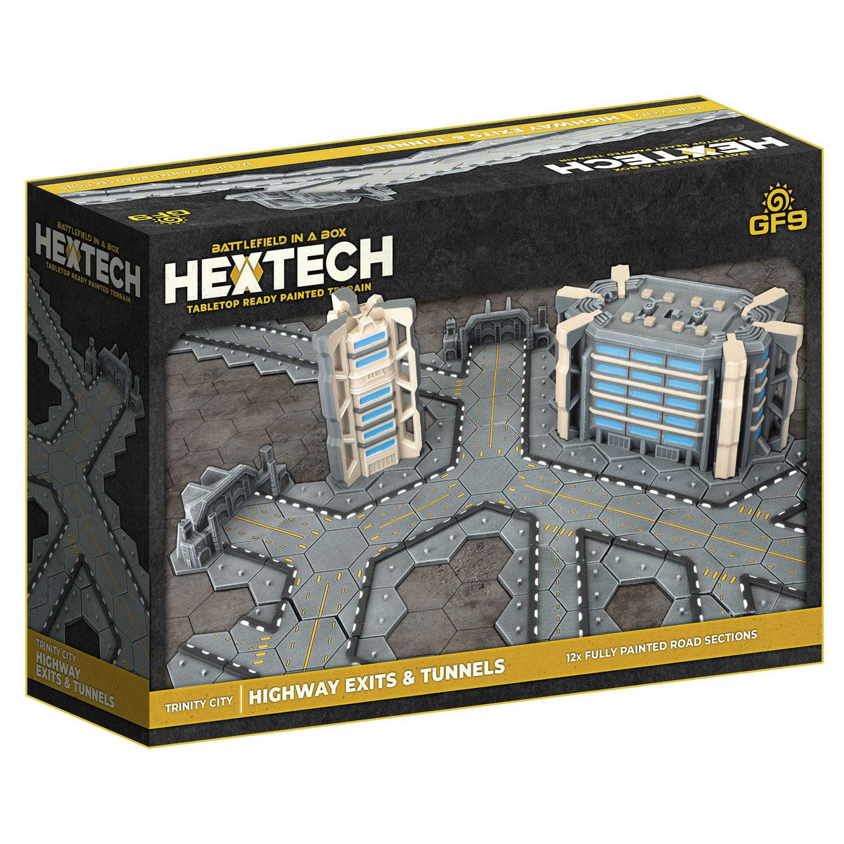 Hextech Tabletop Ready Painted Terrain: Trinity City Highway Exits and Tunnels 1