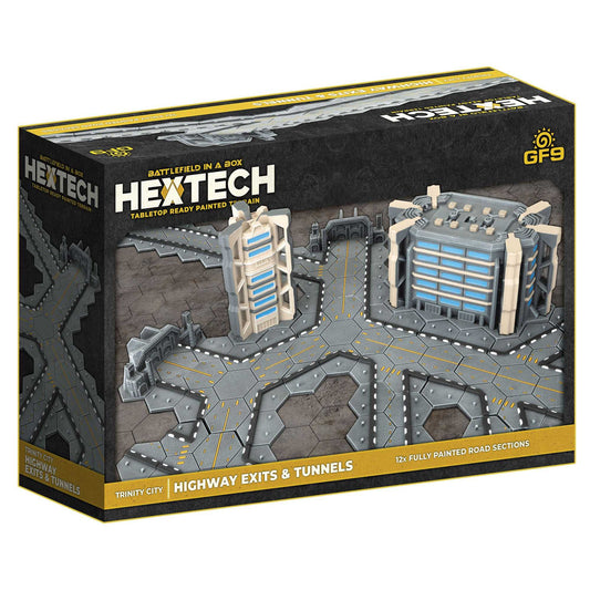 Hextech Tabletop Ready Painted Terrain: Trinity City Highway Exits and Tunnels 1