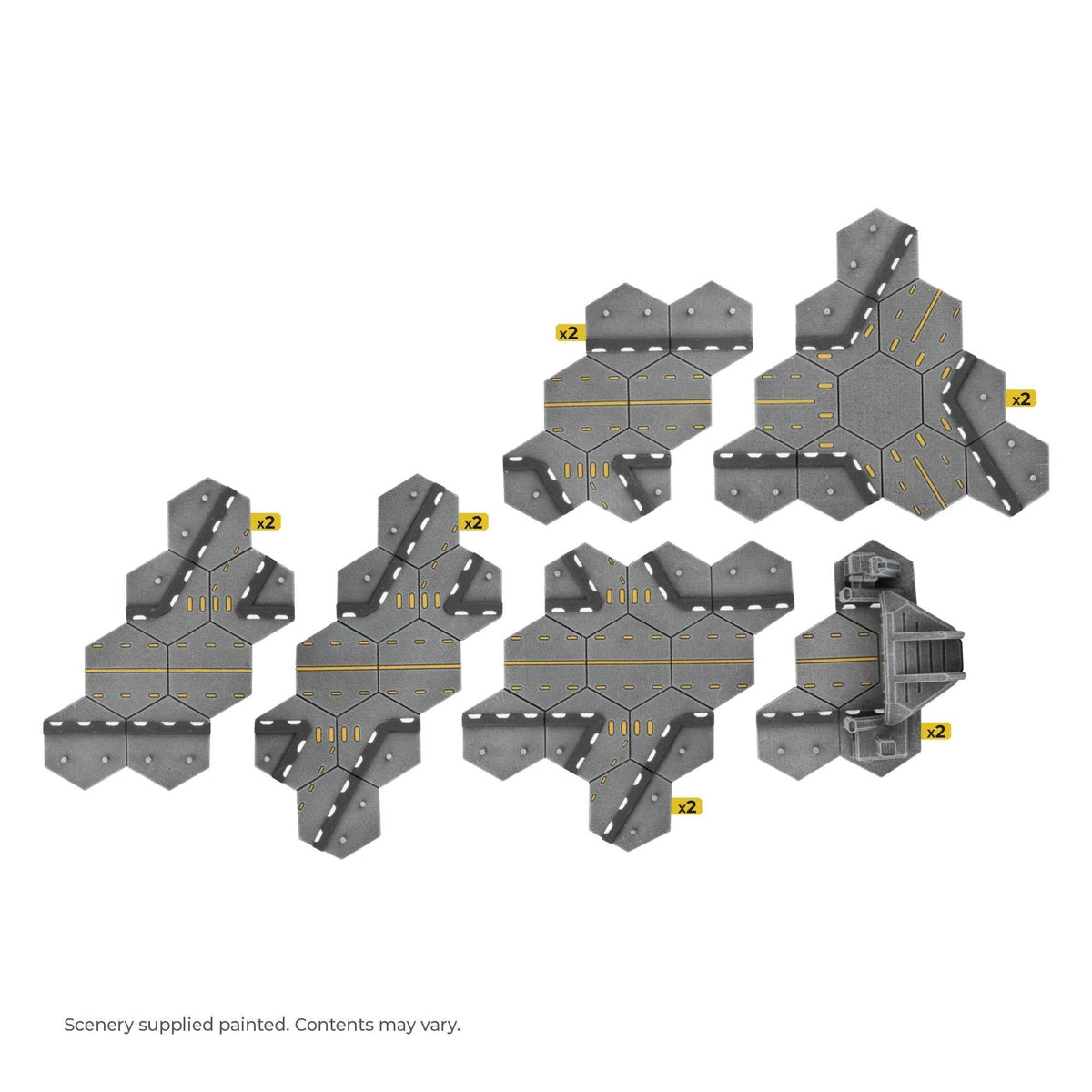 Hextech Tabletop Ready Painted Terrain: Trinity City Highway Exits and Tunnels 3