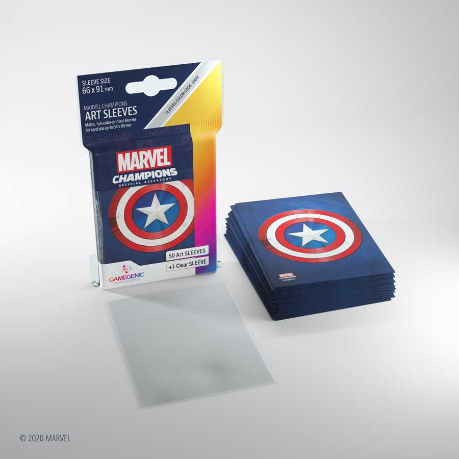 Marvel Champions Art Sleeves Captain America 50 Ct Card Sleeve 2