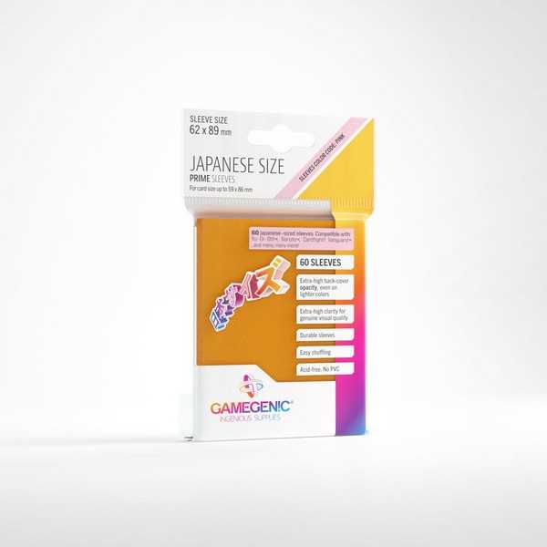 UNIT Gamegenic Prime Japanese Sized Sleeves Orange 60 ct Gaming Accessory 1