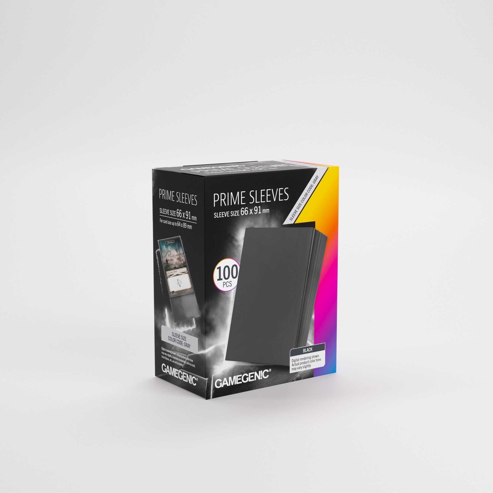 Gamegenic Prime Sleeves Black 66x91 Card Game Accessory