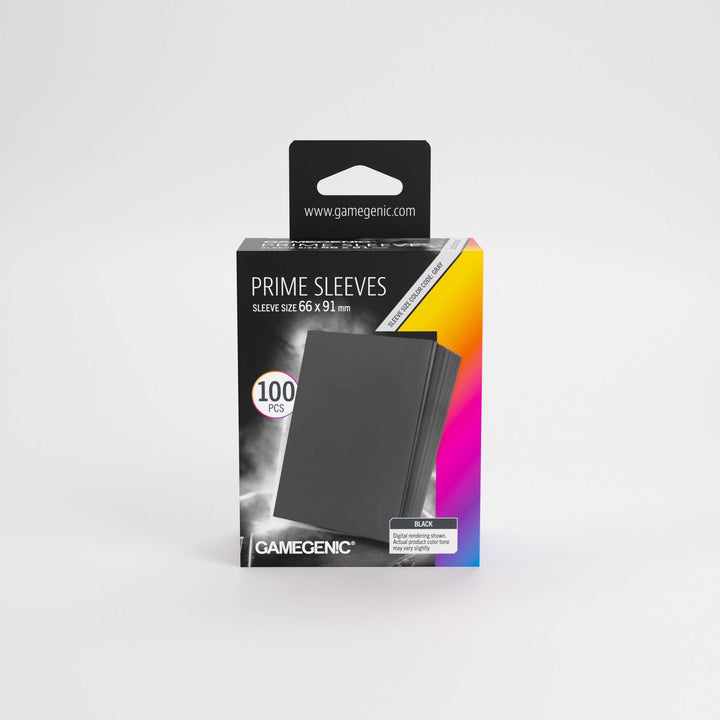 Gamegenic Prime Sleeves Black 66x91 Card Game Accessory