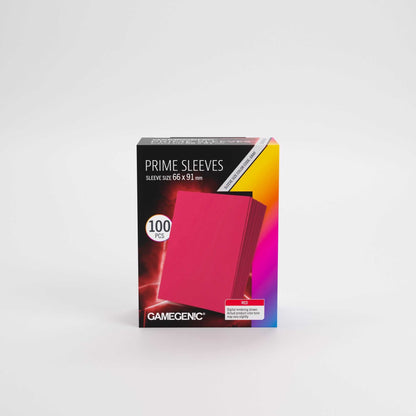 UNIT Gamegenic Prime Sleeves Red 66x91 100 ct Gaming Accessory 1