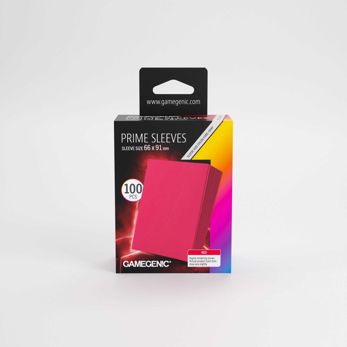 UNIT Gamegenic Prime Sleeves Red 66x91 100 ct Gaming Accessory 4