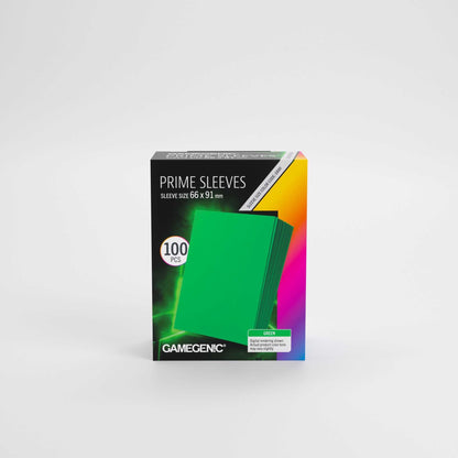 Gamegenic Prime Sleeves Green 66x91 100 Count Card Game Accessory