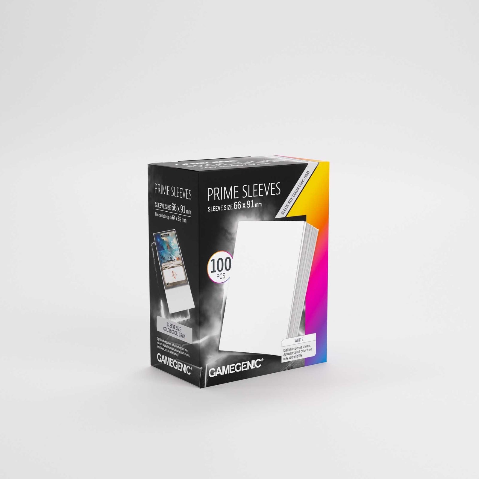 Gamegenic Prime Sleeves White 66x91 100 Count Card Game Accessory