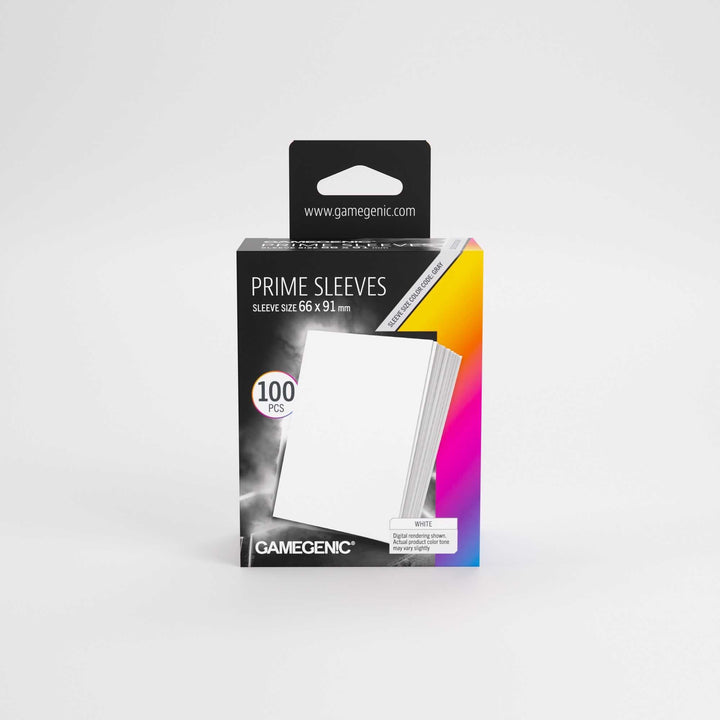 Gamegenic Prime Sleeves White 66x91 100 Count Card Game Accessory
