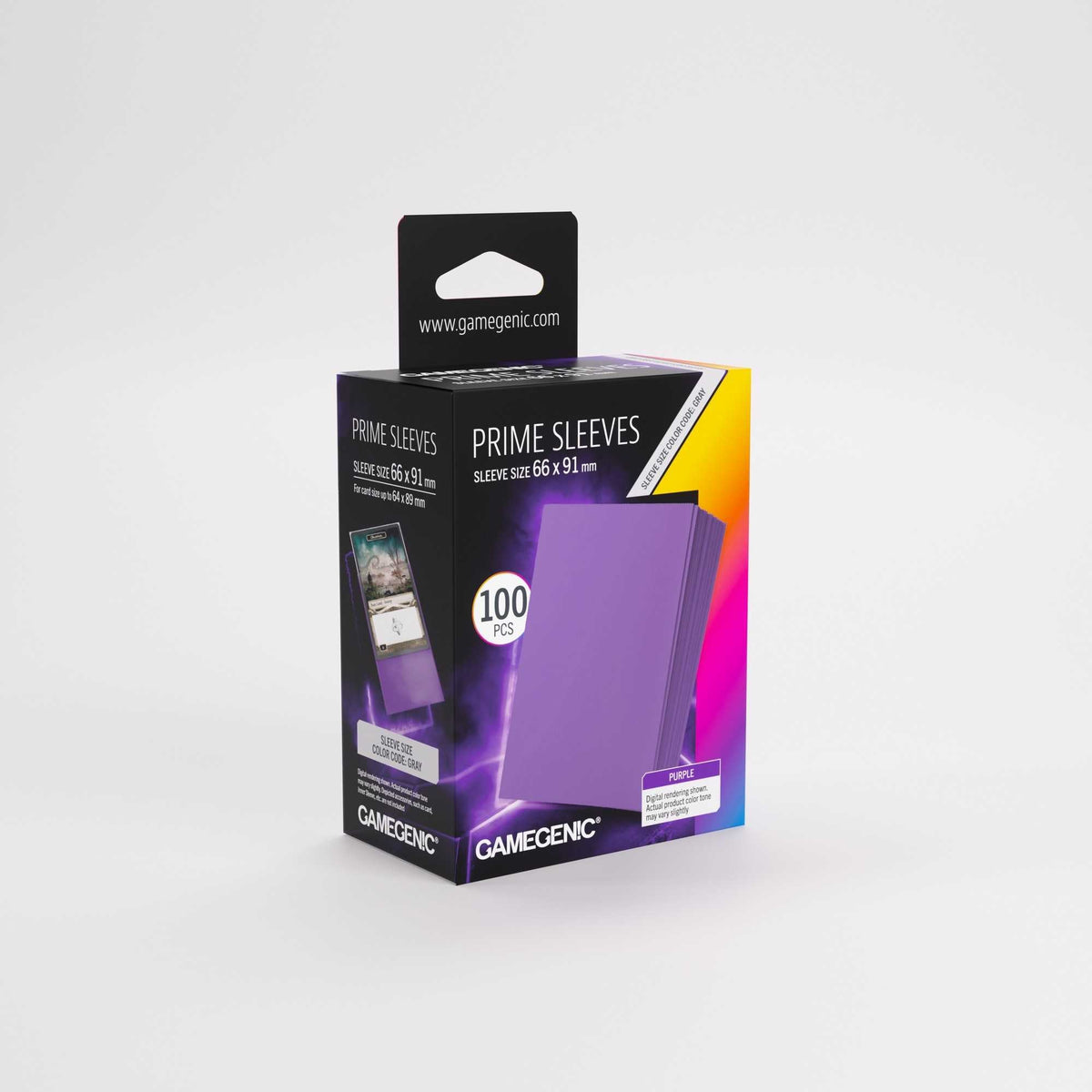 UNIT Gamegenic Prime Sleeves Purple 66x91 100 ct Gaming Accessory 5