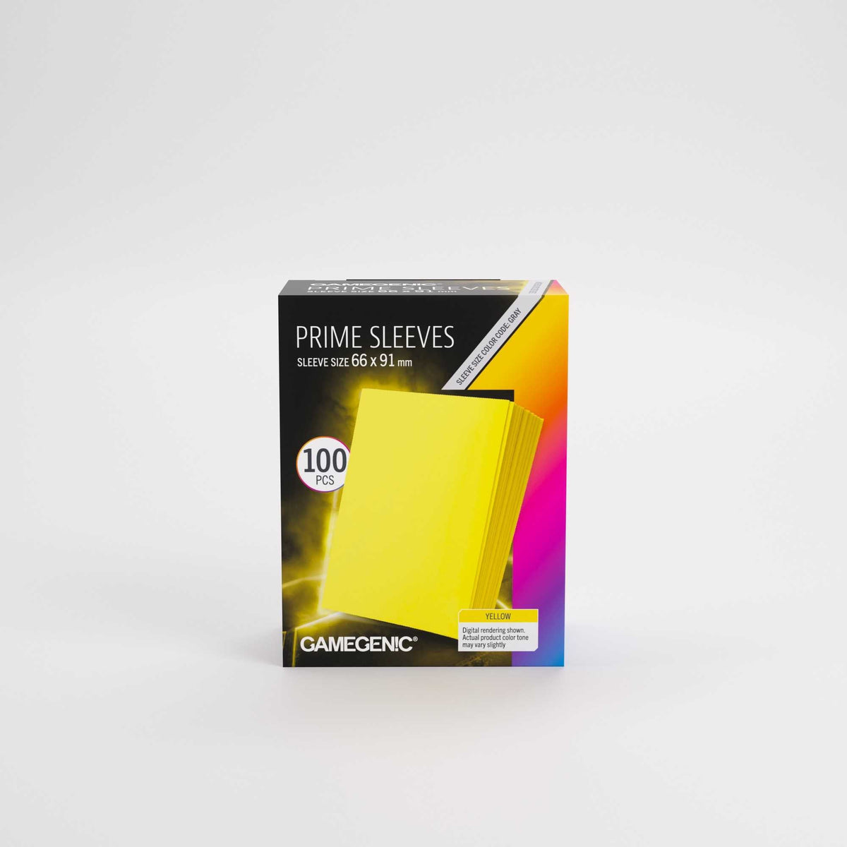 UNIT Gamegenic Prime Sleeves Yellow 66x91 100 ct Gaming Accessory 1