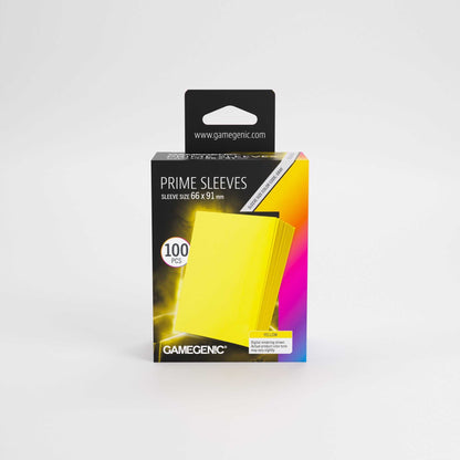 UNIT Gamegenic Prime Sleeves Yellow 66x91 100 ct Gaming Accessory 4