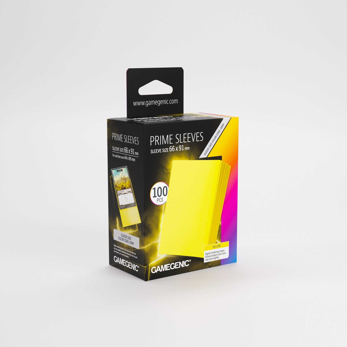 UNIT Gamegenic Prime Sleeves Yellow 66x91 100 ct Gaming Accessory 5