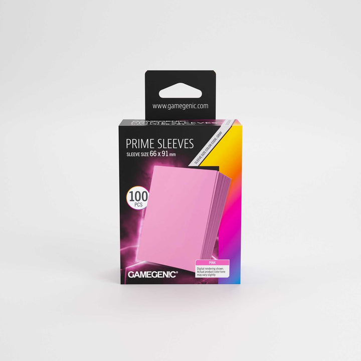 Gamegenic Prime Sleeves Pink 66x91 100 Count Card Game Accessory