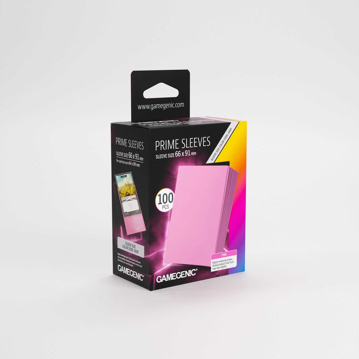 Gamegenic Prime Sleeves Pink 66x91 100 Count Card Game Accessory