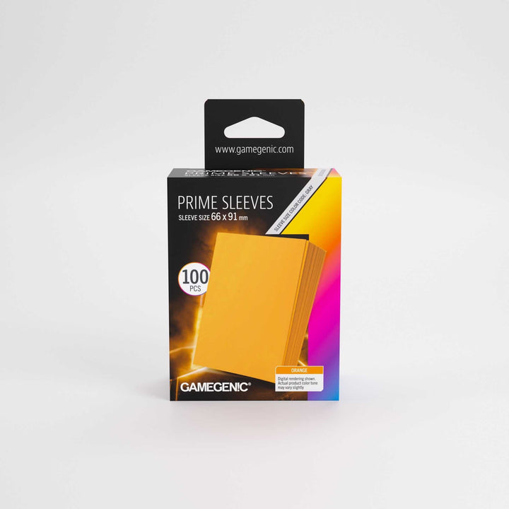 Gamegenic Prime Sleeves Orange 66x91 100 Count Card Game Accessory