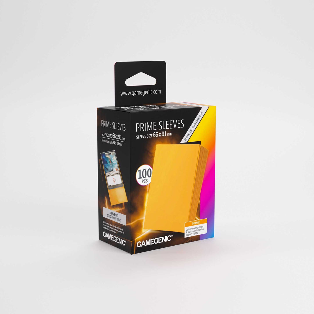 Gamegenic Prime Sleeves Orange 66x91 100 Count Card Game Accessory