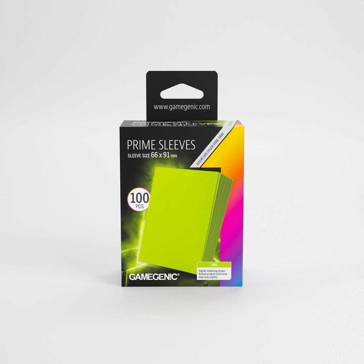 Gamegenic Prime Sleeves Lime 66x91 100 Count Card Game Accessory