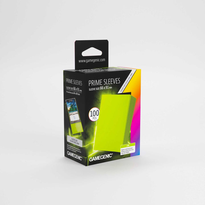 Gamegenic Prime Sleeves Lime 66x91 100 Count Card Game Accessory