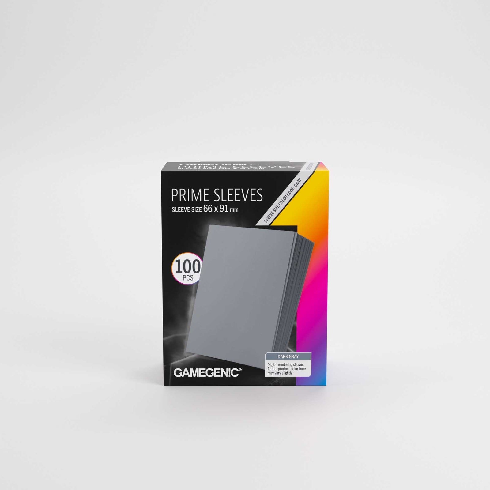 Gamegenic Prime Sleeves Dark Gray 66x91 100 Count Card Game Accessory
