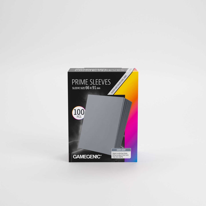 Gamegenic Prime Sleeves Dark Gray 66x91 100 Count Card Game Accessory