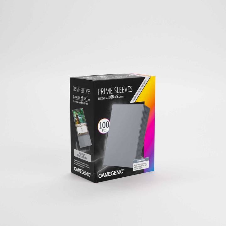 Gamegenic Prime Sleeves Dark Gray 66x91 100 Count Card Game Accessory