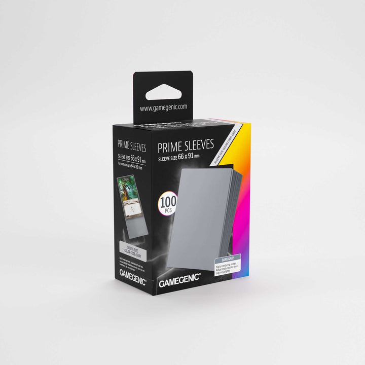 Gamegenic Prime Sleeves Dark Gray 66x91 100 Count Card Game Accessory