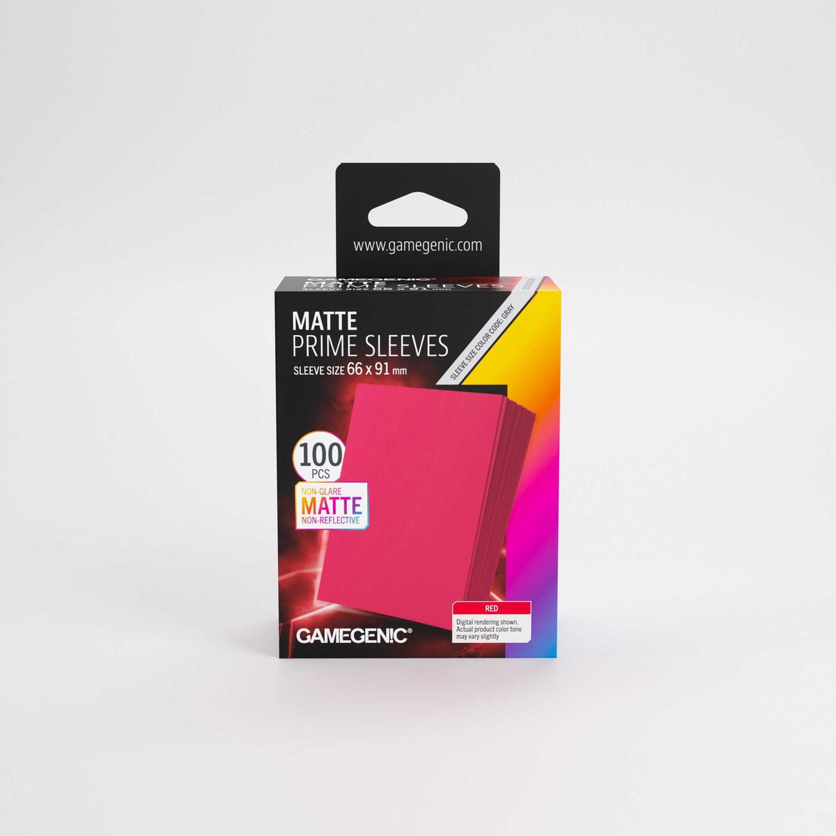 UNIT Gamegenic Matte Prime Sleeves Red 66x91 100 ct Gaming Accessory 1