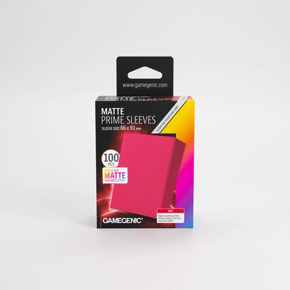 UNIT Gamegenic Matte Prime Sleeves Red 66x91 100 ct Gaming Accessory 1