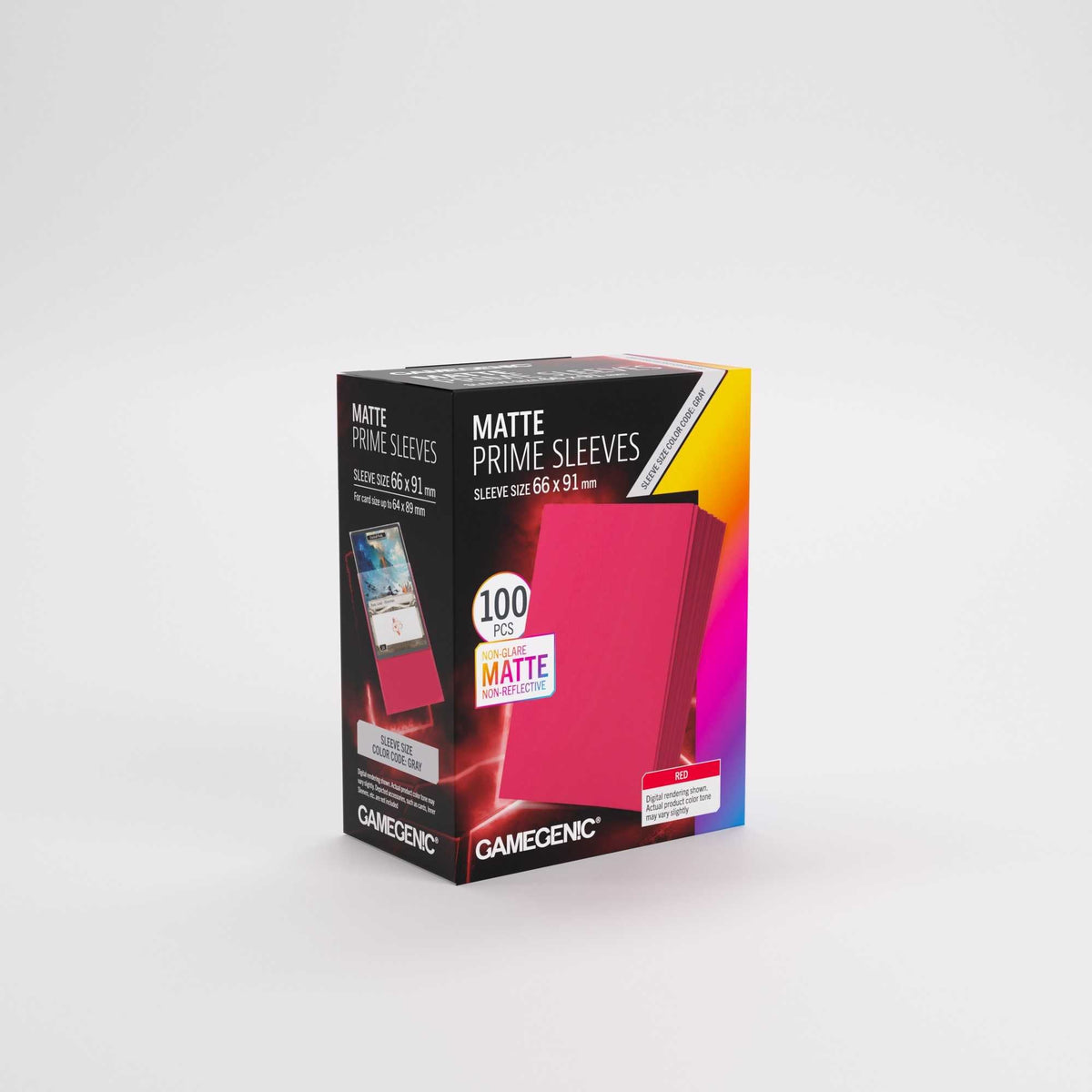 UNIT Gamegenic Matte Prime Sleeves Red 66x91 100 ct Gaming Accessory 5