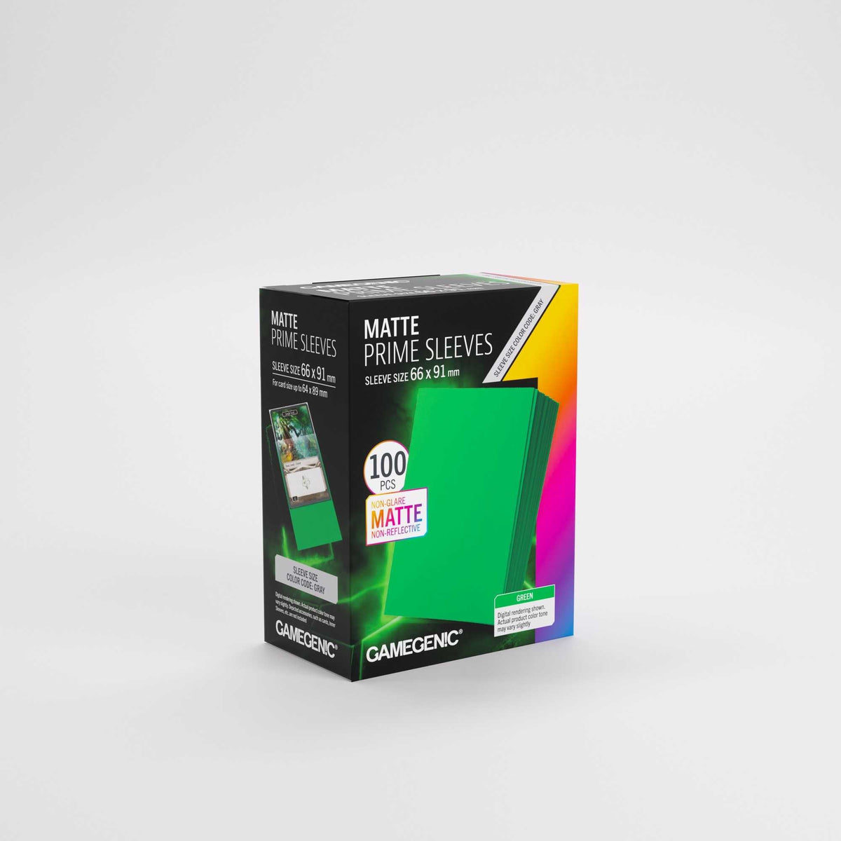 UNIT Gamegenic Matte Prime Sleeves Green 66x91 100 ct Gaming Accessory 4