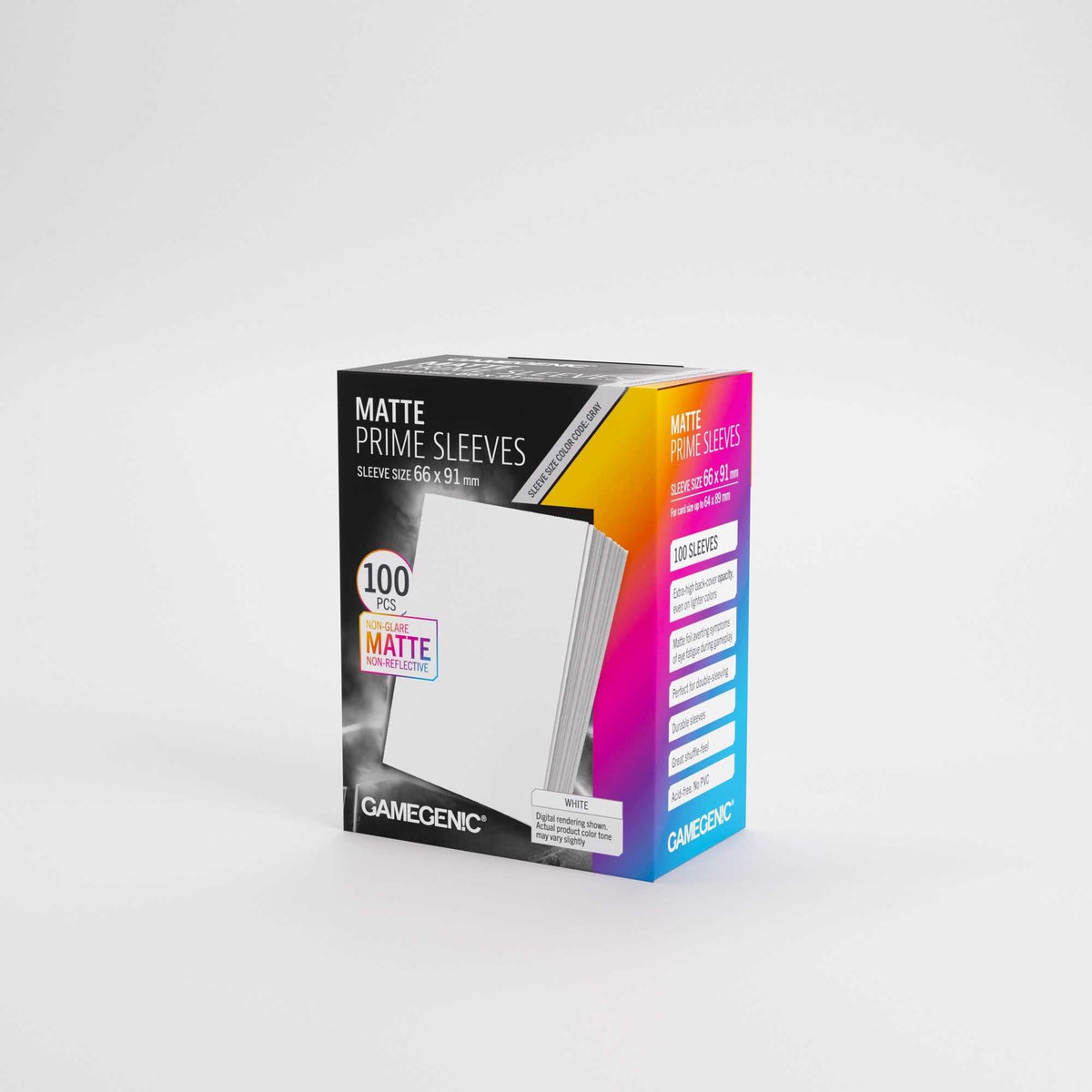 UNIT Gamegenic Matte Prime Sleeves White 66x91 100 ct Gaming Accessory 4
