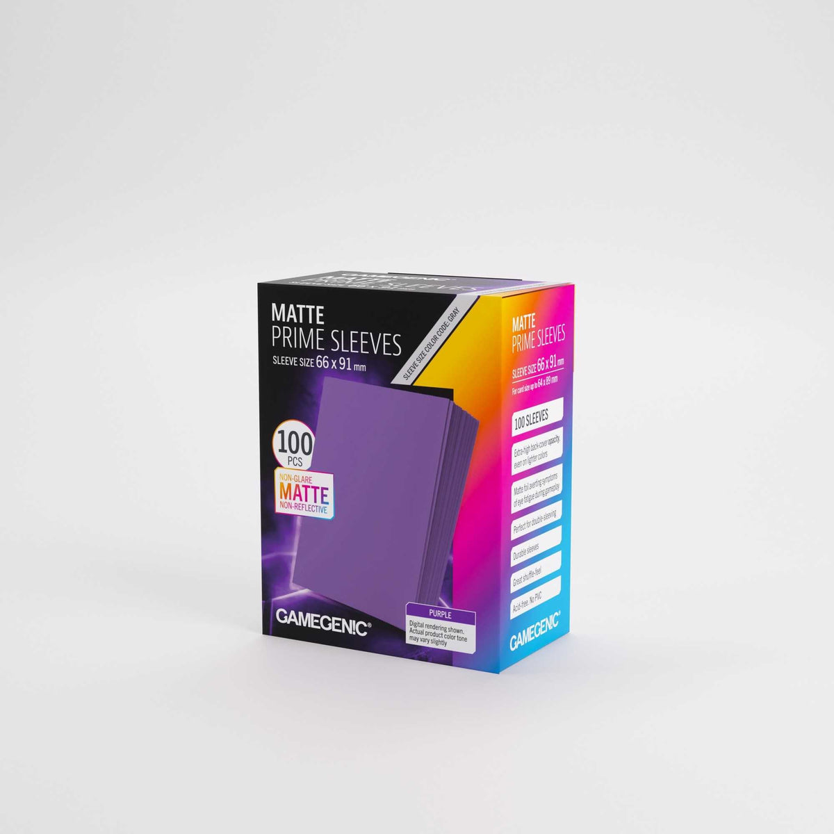 UNIT Gamegenic Matte Prime Sleeves Purple 66x91 100 ct Gaming Accessory 4