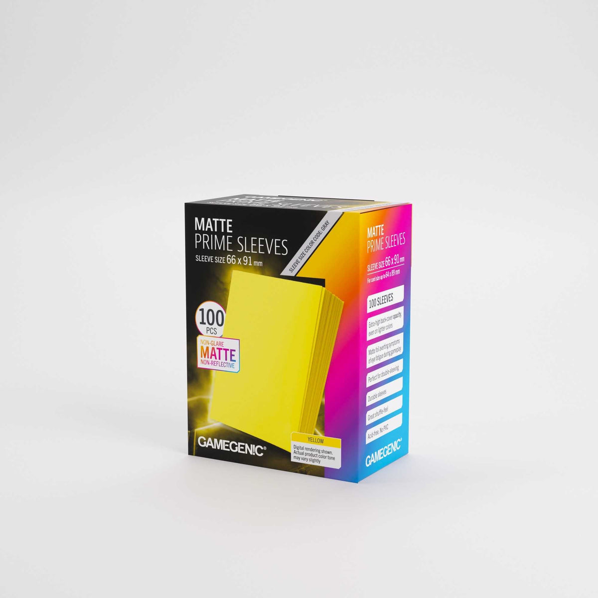 UNIT Gamegenic Matte Prime Sleeves Yellow 66x91 100 ct Gaming Accessory 4