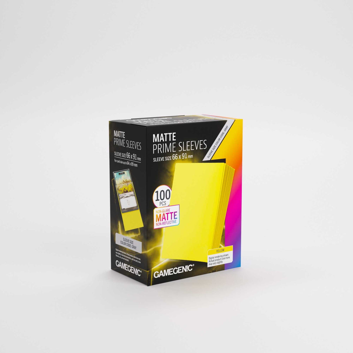 UNIT Gamegenic Matte Prime Sleeves Yellow 66x91 100 ct Gaming Accessory 5