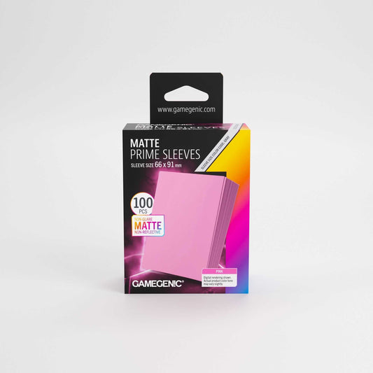UNIT Gamegenic Matte Prime Sleeves Pink 66x91 100 ct Gaming Accessory 1