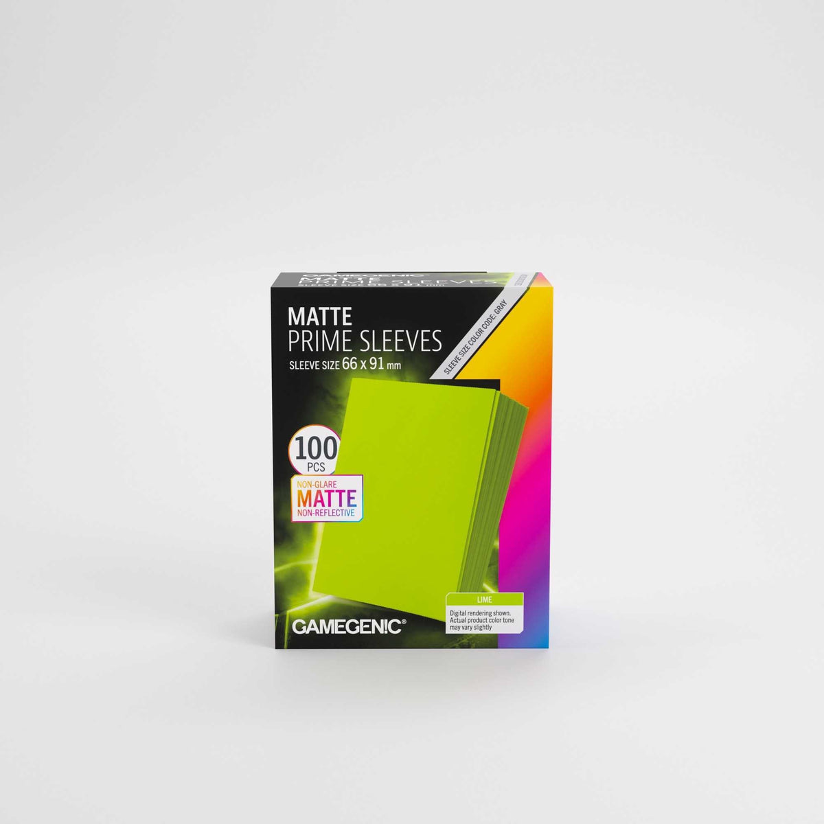 UNIT Gamegenic Matte Prime Sleeves Lime 66x91 100 ct Gaming Accessory 3