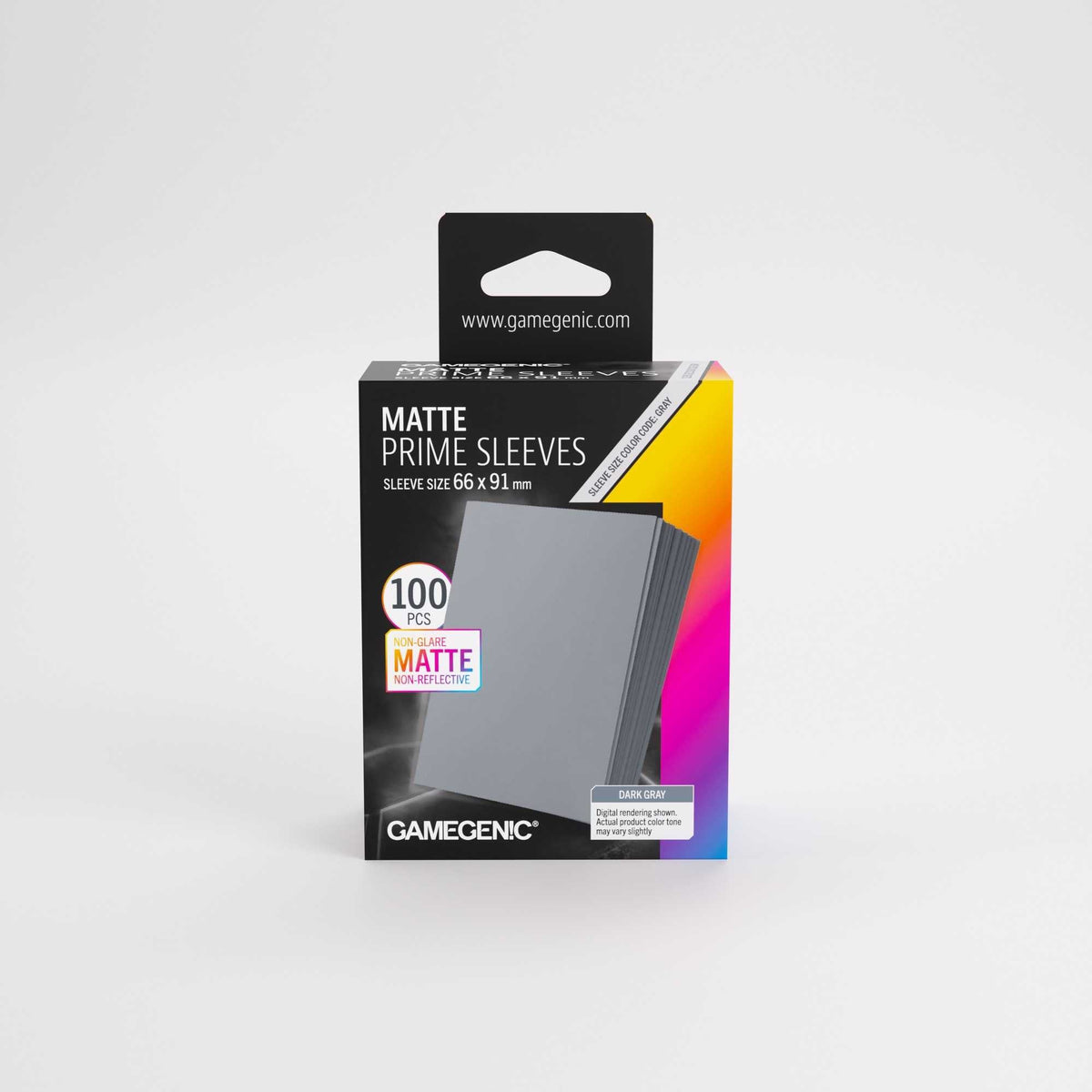 UNIT Gamegenic Matte Prime Sleeves Dark Gray 66x91 100 ct Gaming Accessory 1