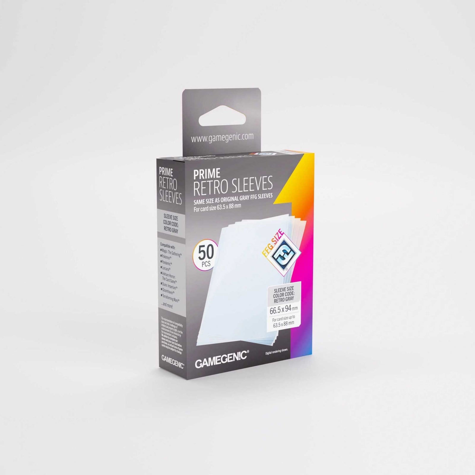 Gamegenic Prime Retro Sleeves 66.5x94 Card Game Accessory