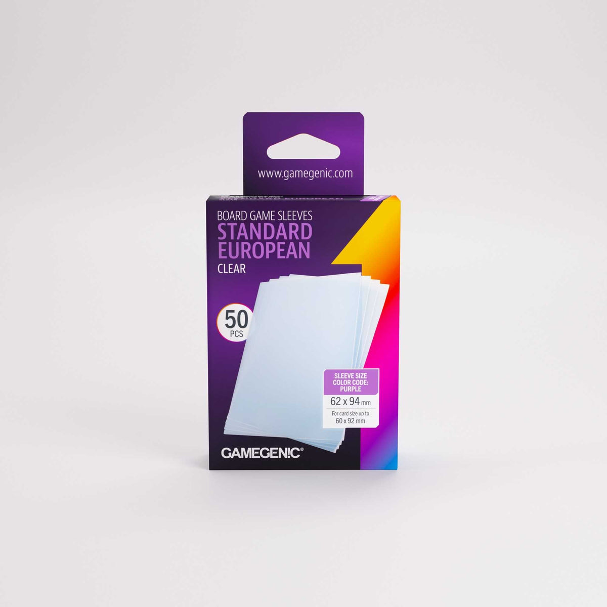 UNIT Gamegenic Board Game Sleeves Standard European Clear 50 ct Gaming Accessory 1