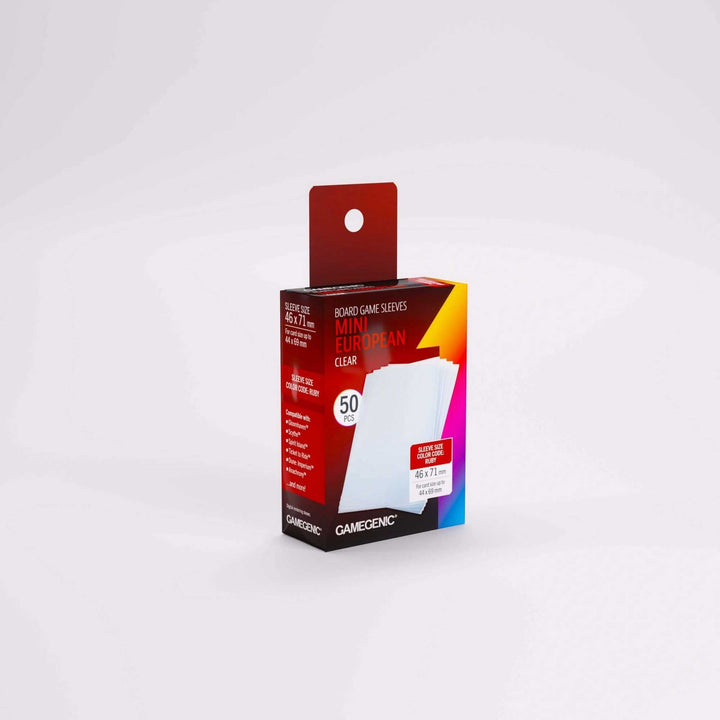 Gamegenic Board Game Sleeves Mini European Clear 46 x 71 mm Board Game Accessory