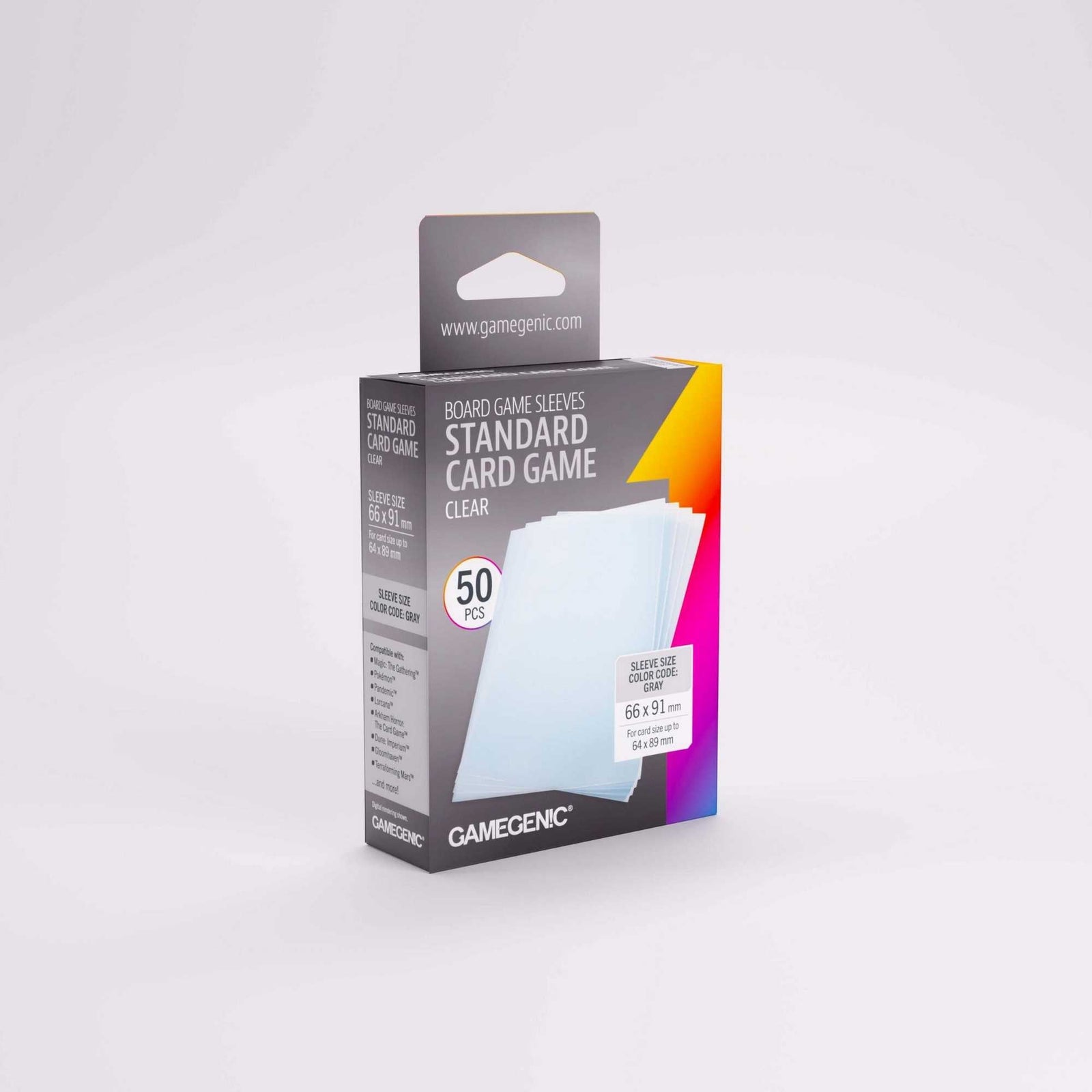 Gamegenic Board Game Sleeves Standard Card Game Clear 66 x 91 mm Board Game Accessory