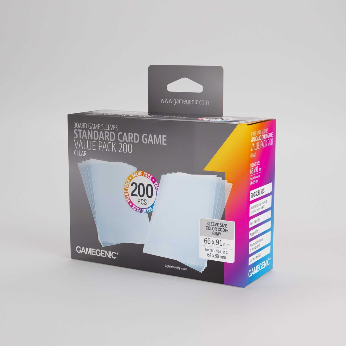 UNIT Gamegenic Prime Sleeves Standard Card Game Size Value Pack 200 ct Gaming Accessory 2